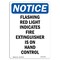 Signmission OSHA Notice, 5" Height, Flashing Red Light Indicates Fire Sign, 5" X 3.5", Portrait OS-NS-D-35-V-12788 - alternate 1